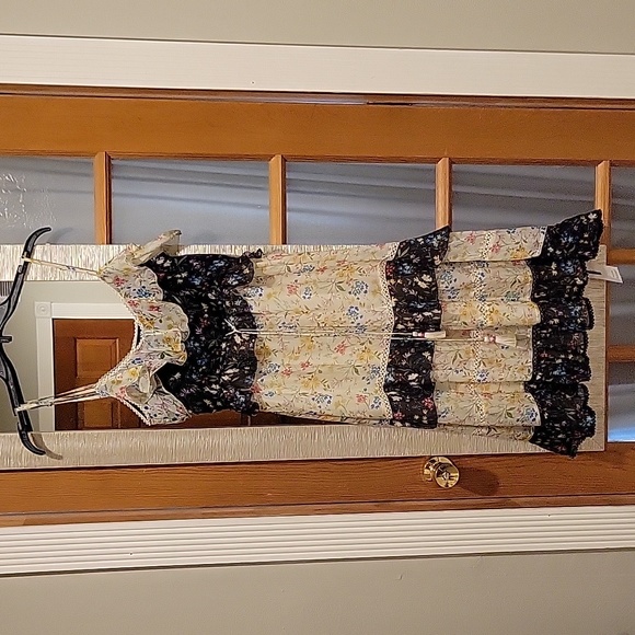 Anthropologie Love Sam floral spaghetti strap dress Small - Picture 2 of 9